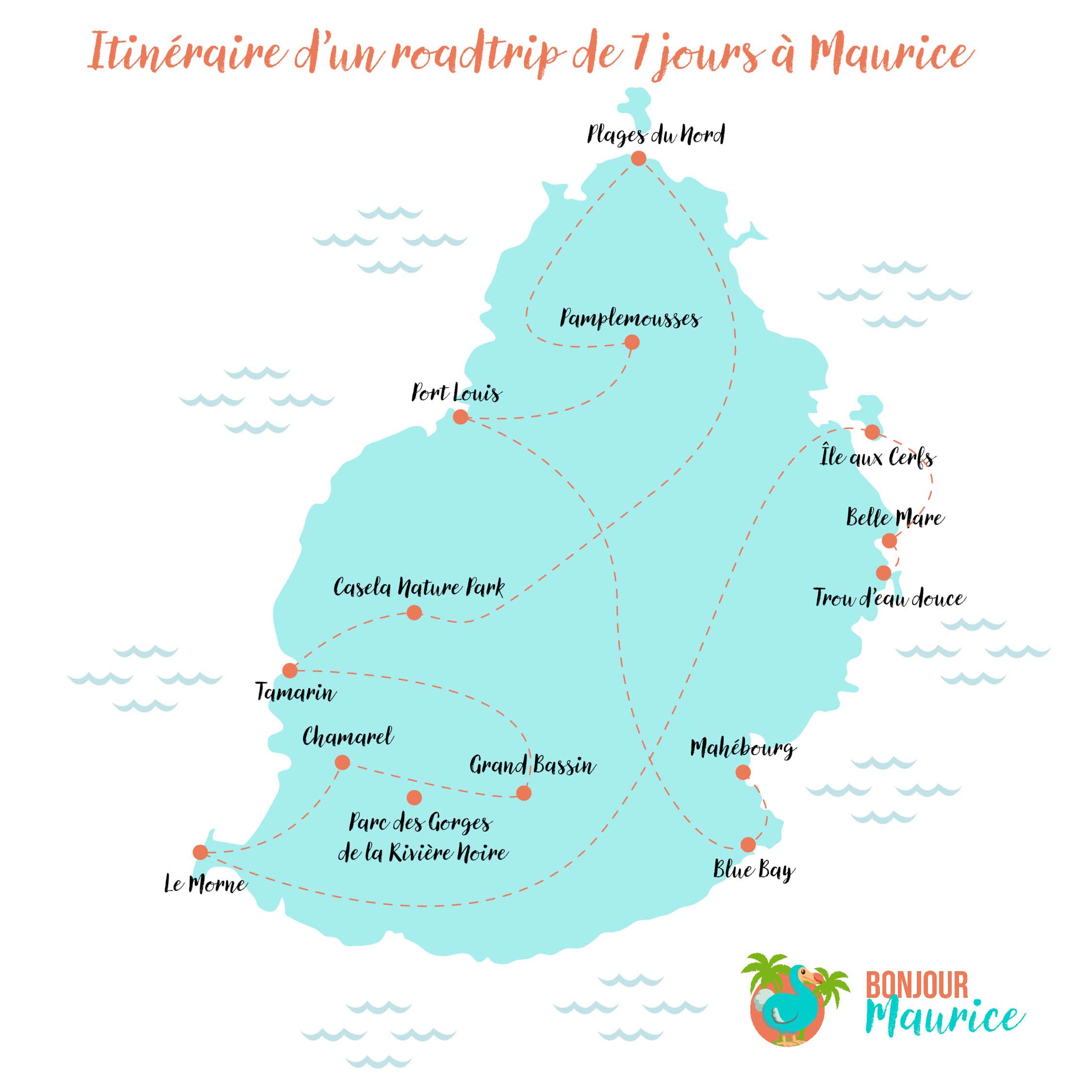 itineraire une semaine maurice carte itineraire une semaine maurice carte