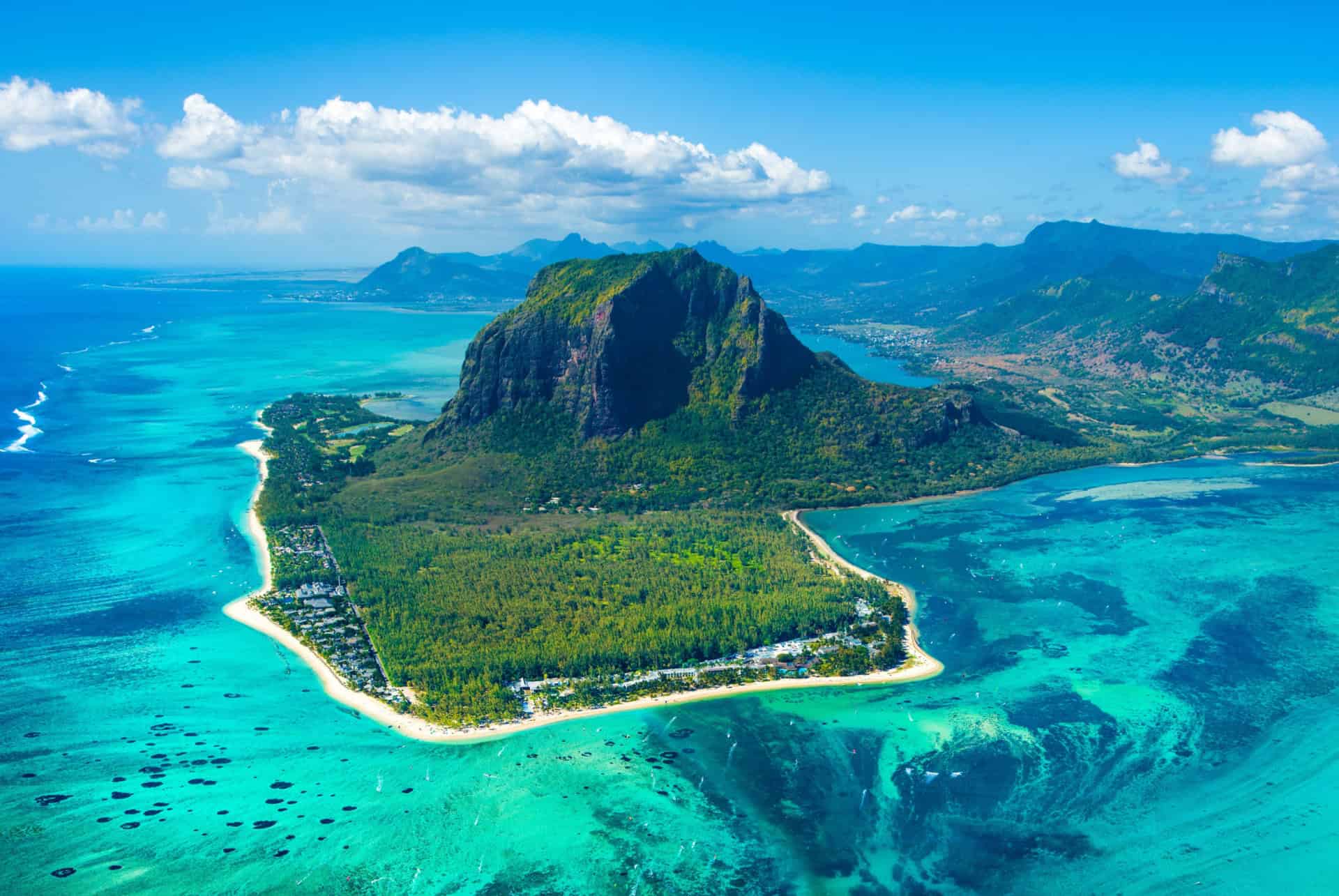 vue aerienne ile maurice