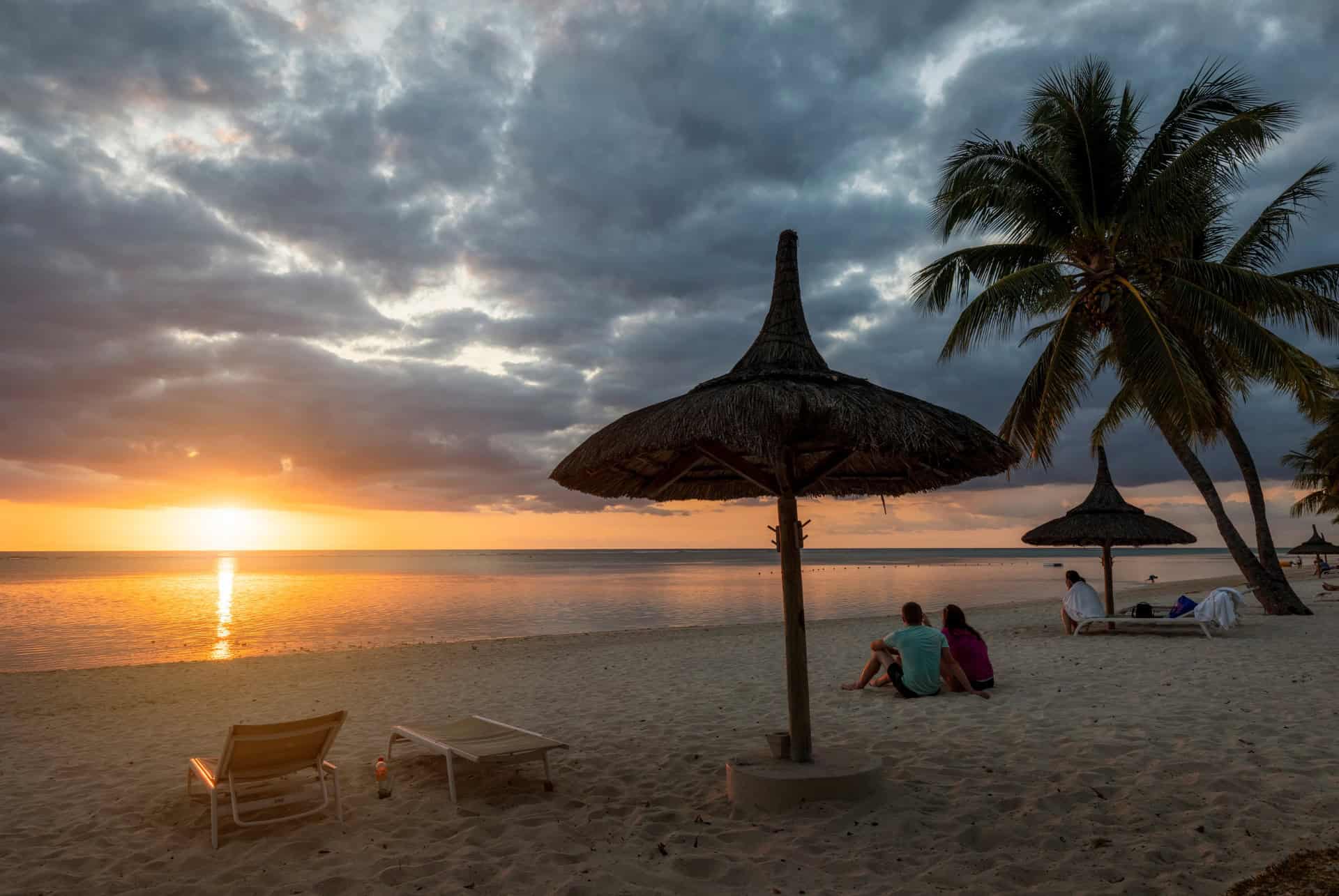 coucher de soleil plage flic en flac coucher de soleil plage flic en flac
